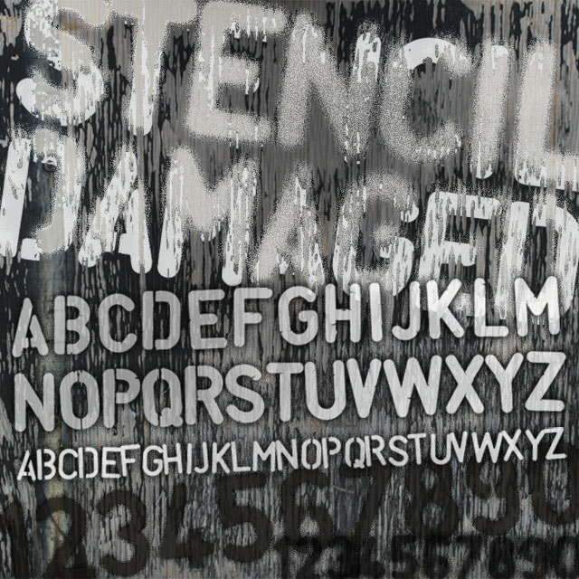 Stencil Font Poster Image